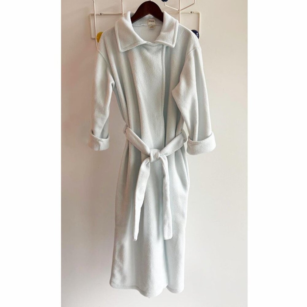 Vintage Talbot's Intimates Pale Blue Long Fleece Bathrobe